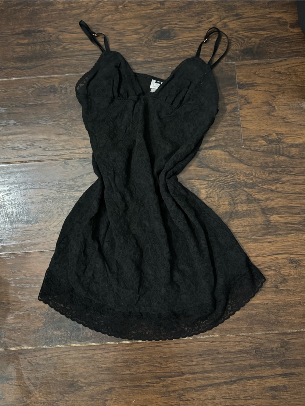 Victoria's Secret Black Lace Chemise Slip